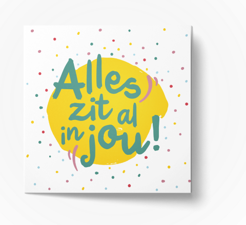 Alleen leuke klanten kaart enkel